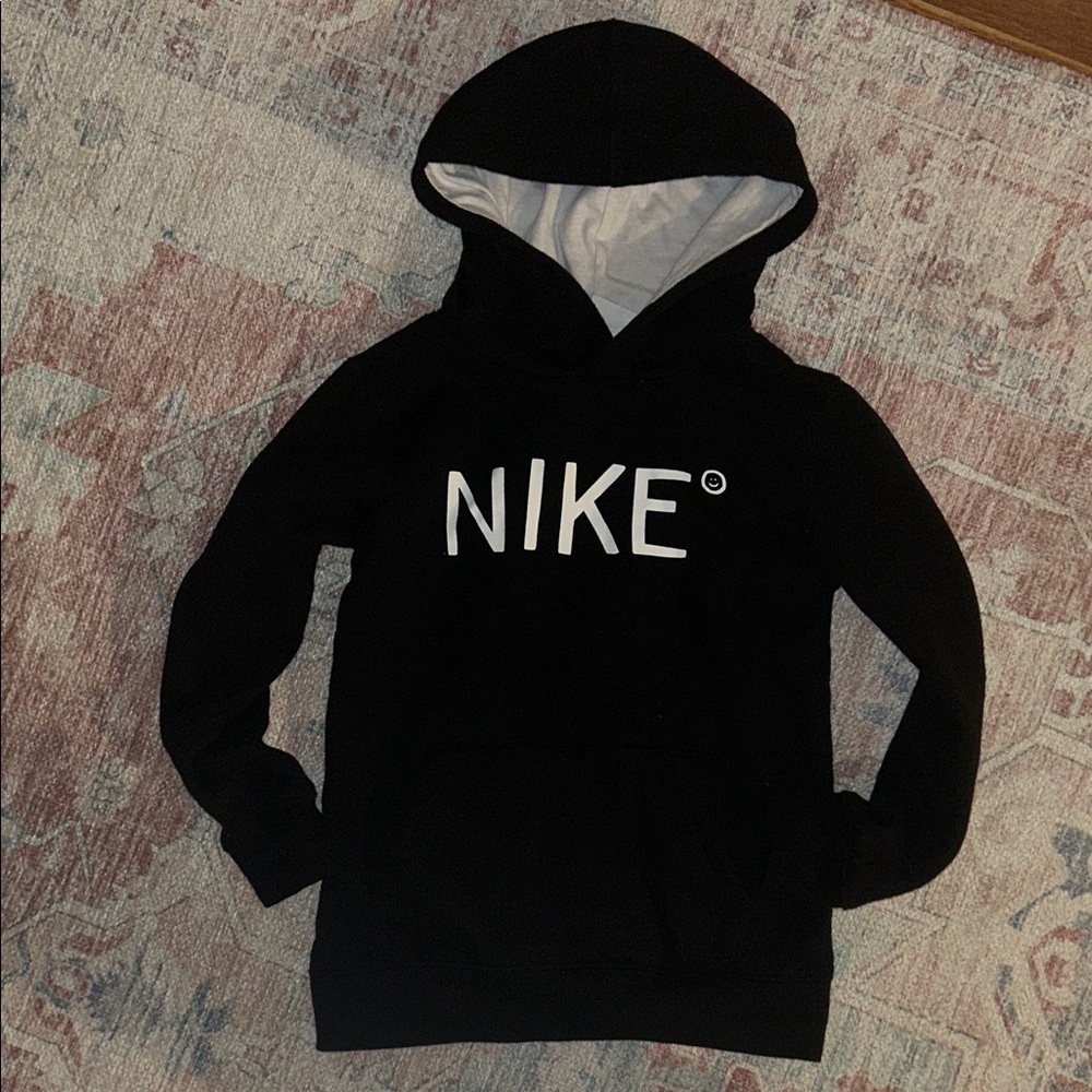Nike Black and White Logo Hoodie Sz 6/7